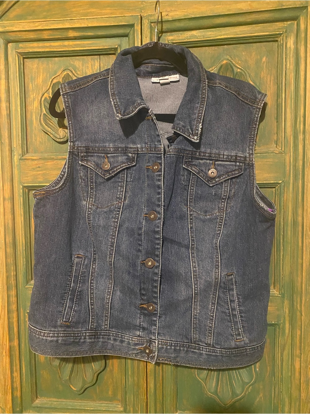 Style & Co. Blue Denim Sleeveless Vest